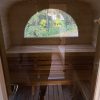 Quadrosauna halbkreisförmiges Panoramafenster