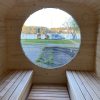 Quadrosauna kreisförmiges Panoramafenster