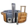 GFK Hot Tub Whirlpool mit Innenofen und großer Treppe seitlich