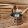 Sauna Starterset von Hitzetransporter mit Kopfstütze, Aufgusseimer, Kelle und Aufgussdüfteset